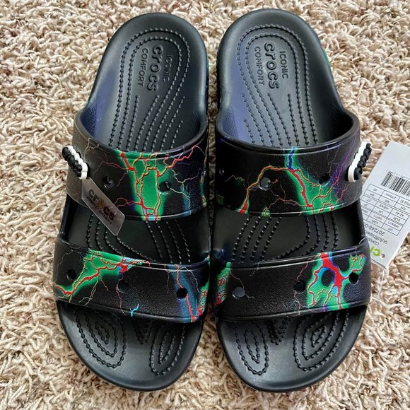 Crocs Classic Sandals Out of This World Lightning Unisex Men’s Sz 9 Women Sz 11 - Picture 8 of 12